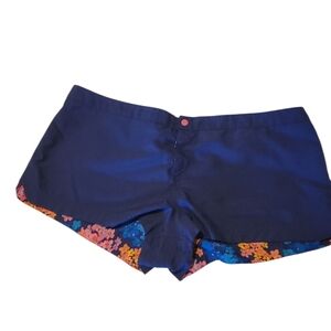 Floral Reversible Women's Swim Shorts Size L